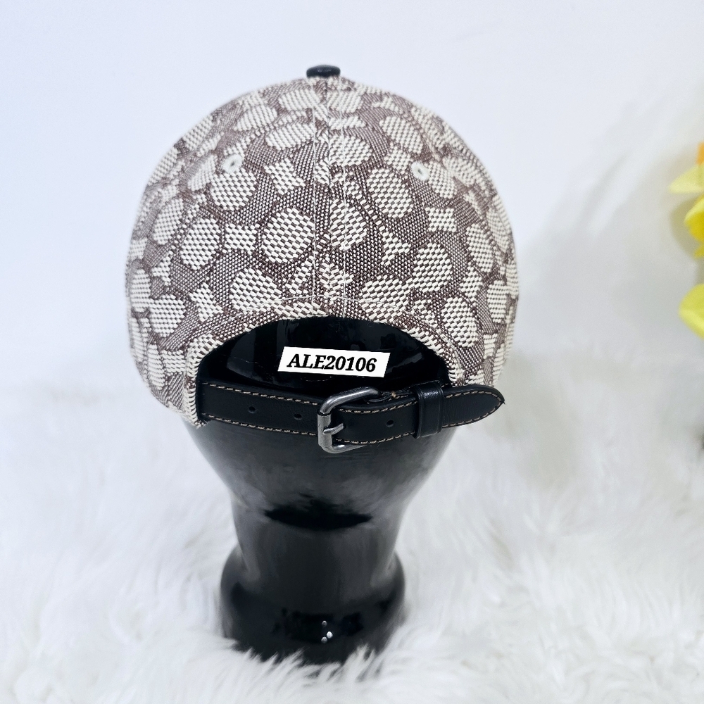 Coach Black and Brown Patterned Hat Unisex - Picture 3 of 10